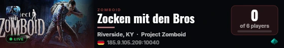 Zocken mit den Bros live status badge