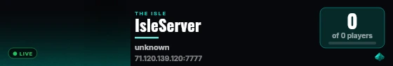IsleServer live status badge