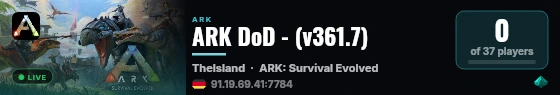 ARK DoD - (v361.7) live status badge
