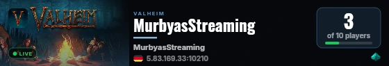MurbyasStreaming live status badge