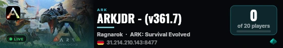 ARKJDR - (v361.7) live status badge