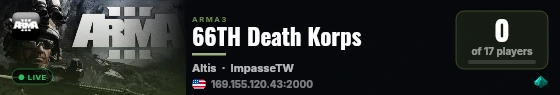 66TH Death Korps live status badge