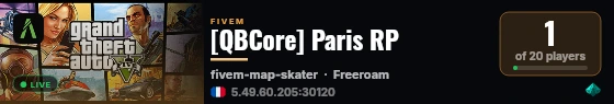 [QBCore] Paris RP live status badge