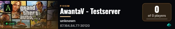 AwantaV - Testserver live status badge
