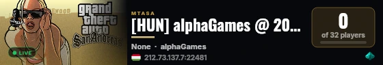 [HUN] alphaGames @ 2026 live status badge