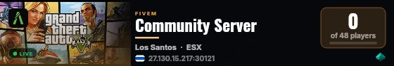 Community Server live status badge