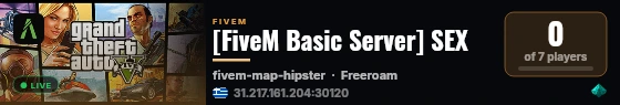 [FiveM Basic Server] SEX live status badge