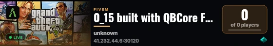 0_15 built with QBCore Framework by JericoFx & Kakarot & Hamy! live status badge