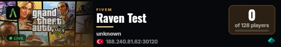 Raven Test live status badge
