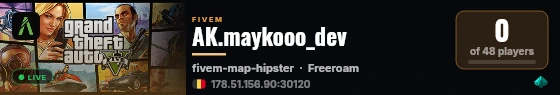 [FiveM Basic Server] AK_TEST live status badge