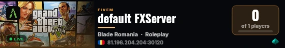 default FXServer live status badge