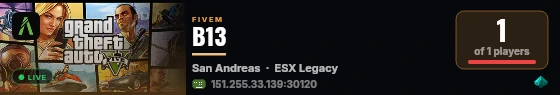 B13 live status badge