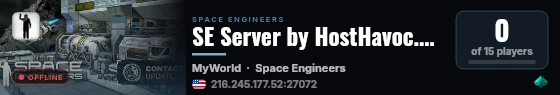 SE Server by HostHavoc.com live status badge