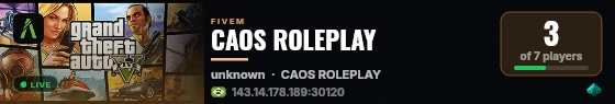 CAOS ROLEPLAY live status badge