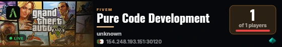 Pure Code Development live status badge