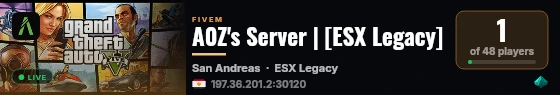 A0Z's Server | [ESX Legacy] live status badge