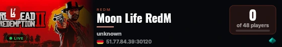 Moon Life RedM live status badge