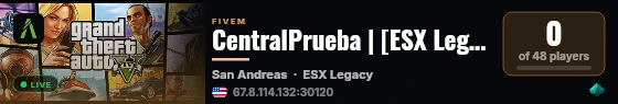CentralPrueba | [ESX Legacy] live status badge