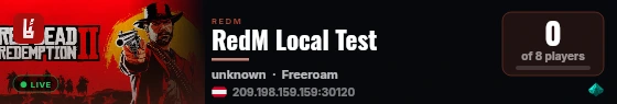 RedM Local Test live status badge