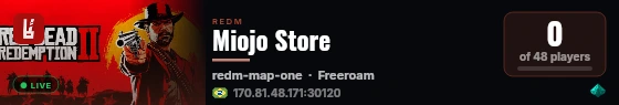 Miojo Store live status badge