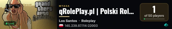 qRolePlay.pl | Polski RolePlay live status badge