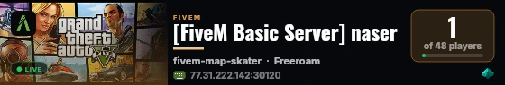 [FiveM Basic Server] naser live status badge