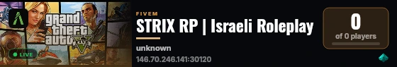 STRIX RP | Israeli Roleplay live status badge
