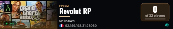Revolut RP live status badge