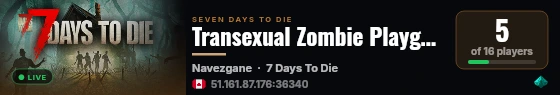 Transexual Zombie Playground live status badge