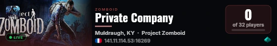 Private Company live status badge