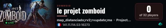 le projet zomboid live status badge