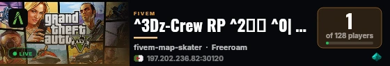 ^3Dz-Crew RP ^2🇵🇸 ^0| ^2Visit us ^0@ dz-crew.com live status badge