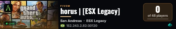horus | [ESX Legacy] live status badge