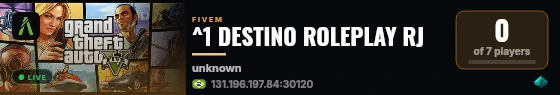 ^1 DESTINO ROLEPLAY RJ live status badge