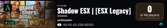 Shadow ESX | [ESX Legacy] live status badge