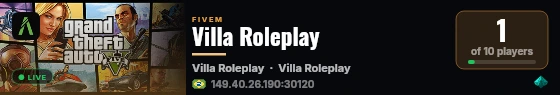 Villa Roleplay live status badge