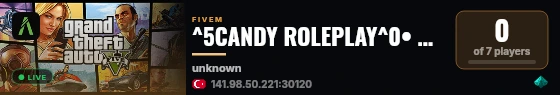 ^5CANDY ROLEPLAY^0• ^3ROLEPLAY live status badge