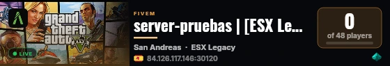 server-pruebas | [ESX Legacy] live status badge