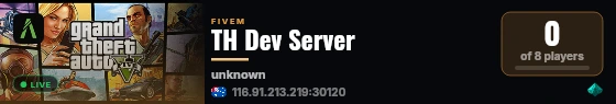 TH Dev Server live status badge