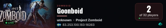 Goonboid live status badge