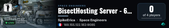 BisectHosting Server - 6f5b7076 live status badge