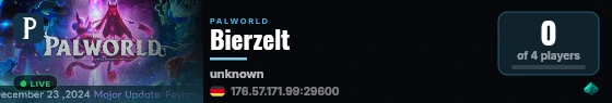 Bierzelt live status badge