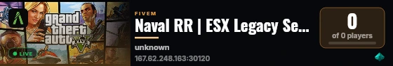 Naval RR | ESX Legacy Server live status badge