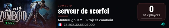 serveur de scorfel live status badge