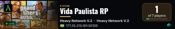 Vida Paulista RP live status badge