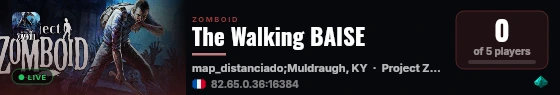 The Walking BAISE live status badge
