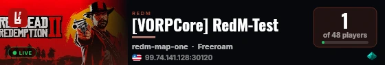 [VORPCore] RedM-Test live status badge
