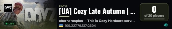 [UA] Cozy Late Autumn | Hardcore | AI | More Infected | Helis | live status badge