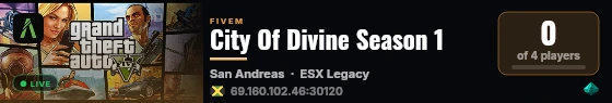City Of Divine Season 1 live status badge