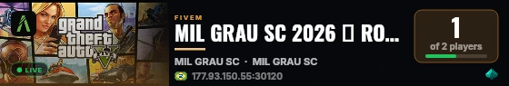 MIL GRAU SC 2026 🌴 ROLEPLAY BRASIL --> [SANTA CATARINA] | live status badge